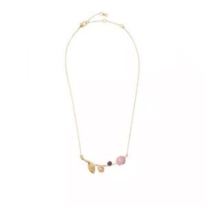 Kate Spade floral facet Gold and Pink Necklace